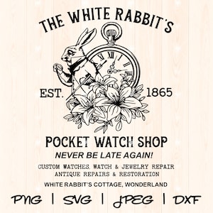 Alice In Wonderland Svg | Alice In Wonderland Png | Alice Png | White Rabbit Svg Png | Bookish Svg Png | Reading Svg Png | Alice Sublimation