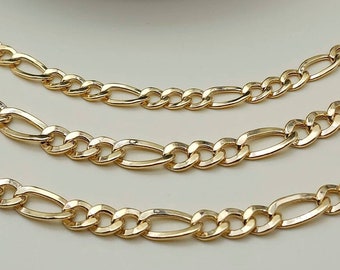 Figaro-Halsketten- und Armbandketten-Sets aus 14-karätigem Gold. 4mm/5mm. Weltweiter kostenloser Versand. *NUR ECHTES GOLD* Geburtstags-/Jubiläumsgeschenk. 585 zertifiziert