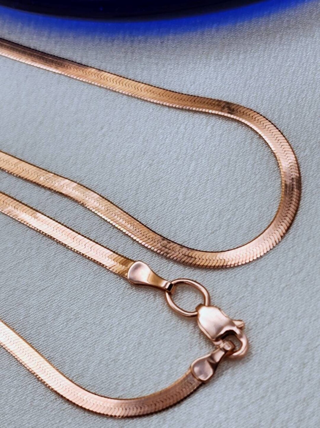 Rose gold herringbone necklace Clearance
