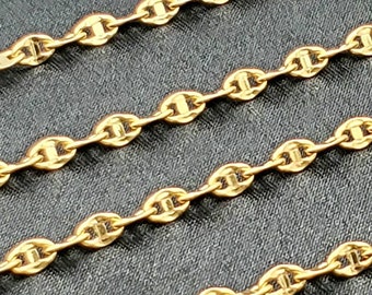 18k Gold Anchor/Mariner chain in different sizes. Highest quality of gold. REAL GOLD. Worldwide free shipping.750 Certified. Birthday gift