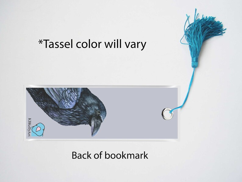 Raven Bookmark. Edgar Allan Poe Raven Bookmark. Crow Bookmarker. Black ...