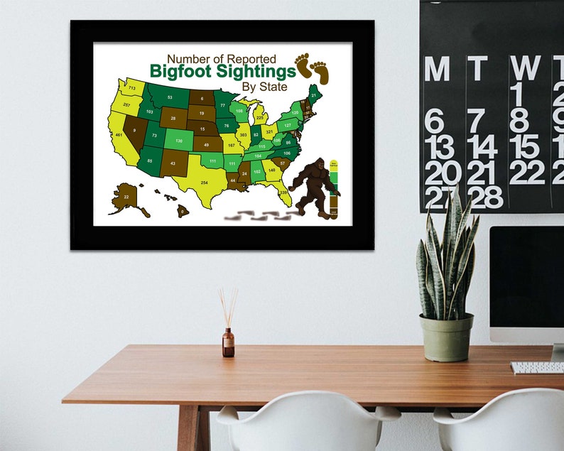 Bigfoot Sighting Map Sasquatch - Il 794xN.5284134196 Ocmt 