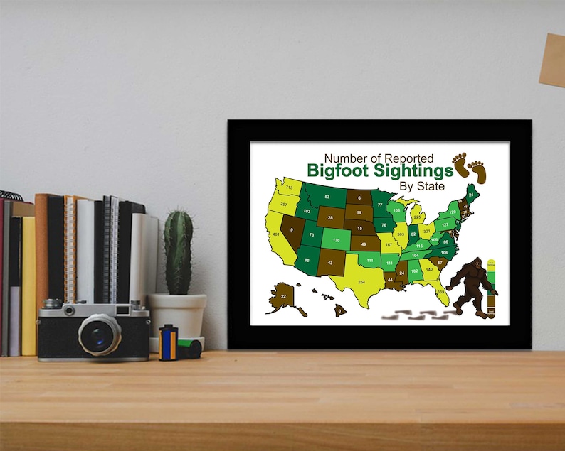 Bigfoot Sighting Map Sasquatch - Il 794xN.5284134182 Cpvt 