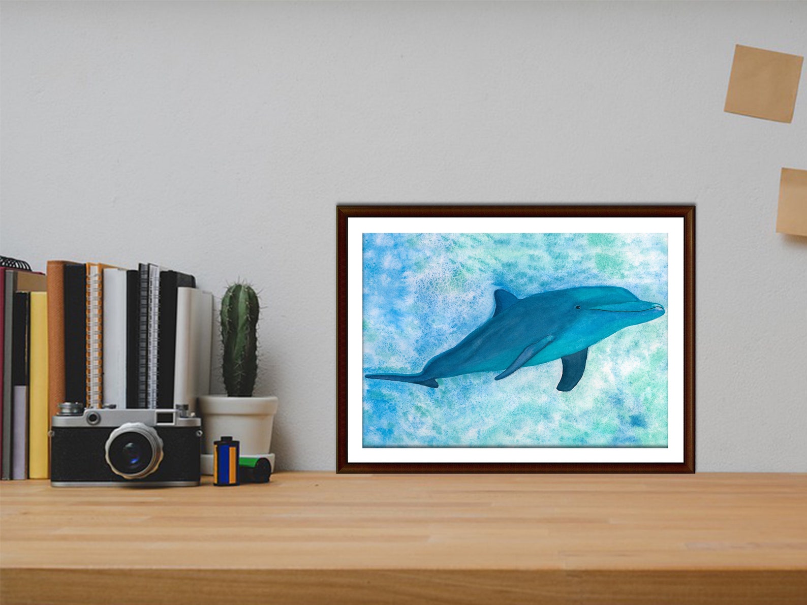 Dolphin Watercolor Art Print Dolphin Painting Beach Art Sea Animals ...
