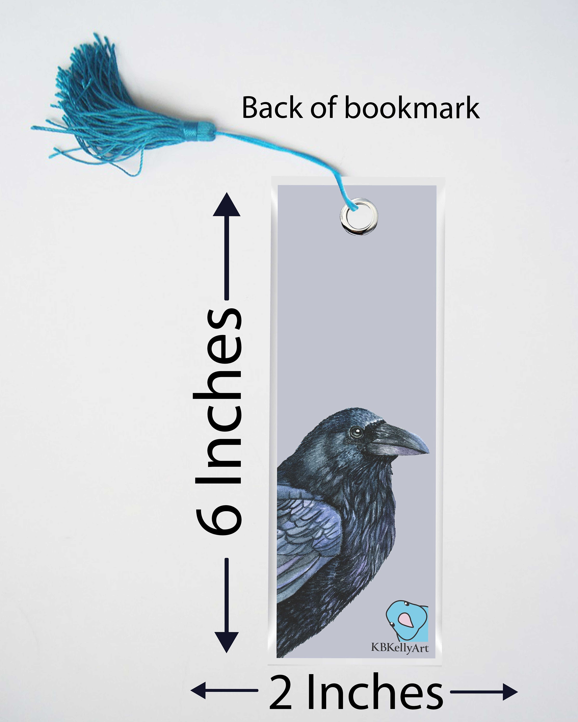 Raven Bookmark. Edgar Allan Poe Raven Bookmark. Crow Bookmarker. Black ...