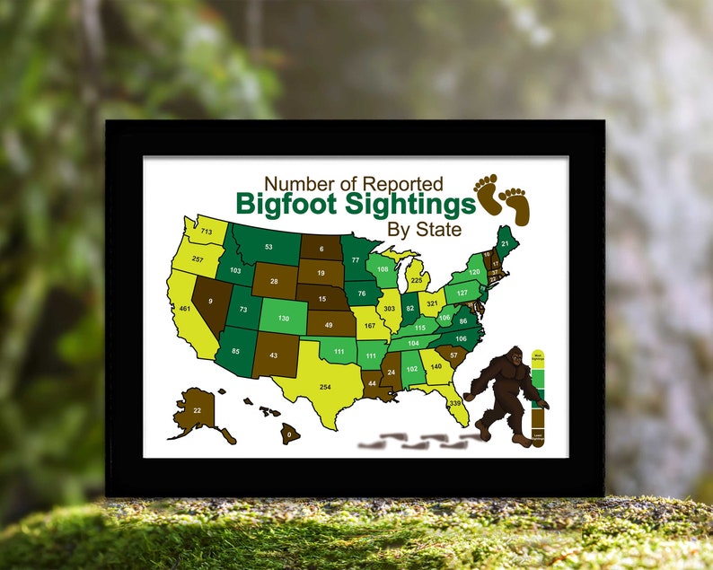 Bigfoot Sighting Map Sasquatch - Il 794xN.5284134256 Dvre 