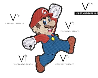 Mario Machine Embroidery Design File, Super Mario Embroidery, Mario Embroidery, Mario Kart Embroidery, Embroidery File, Instant Download