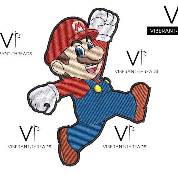 Mario Machine Embroidery Design File, Super Mario Embroidery, Mario Embroidery, Mario Kart Embroidery, Embroidery File, Instant Download