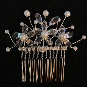 Crystal Flower Bridal Hair Comb