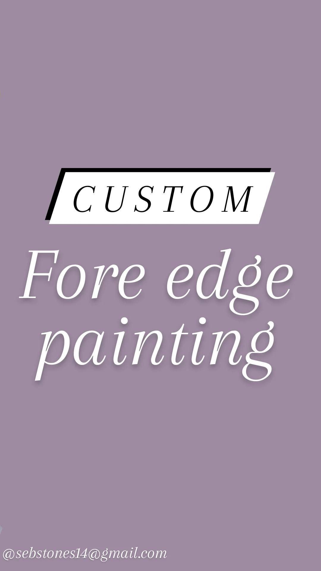 Custom Fore Edge Painting Etsy