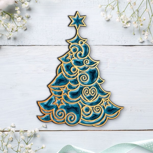 3D Christmas Tree Svg, Christmas Shadow Box Svg, Christmas cut file, multilayer laser cut file, Christmas layered card, Cardstock Svg 3D Christmas Tree Svg, Christmas Shadow Box Svg, Christmas cut file, multilayer laser cut file, Christmas layered card, Cardstock Svg