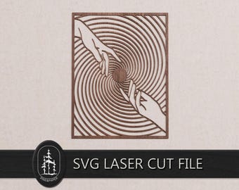 Illusione di mano 3D a strati SVG per Glowforge e xTool – File per taglio laser artigianale