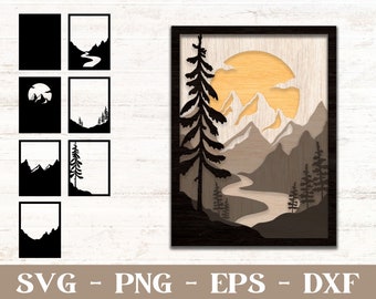 File SVG per taglio laser e Cricut, per progetti CNC e Glowforge.