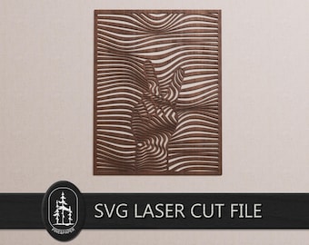 3D Layered V Hand Sign Illusion SVG for Glowforge & xTool – Handcrafted Laser Cut File