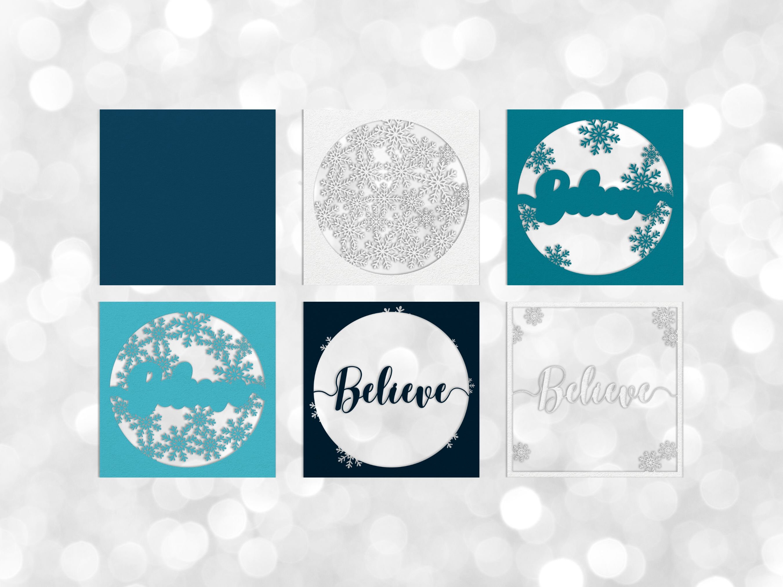 3D Christmas Svg Christmas Shadow Box Svg Snowflakes Cut - Etsy