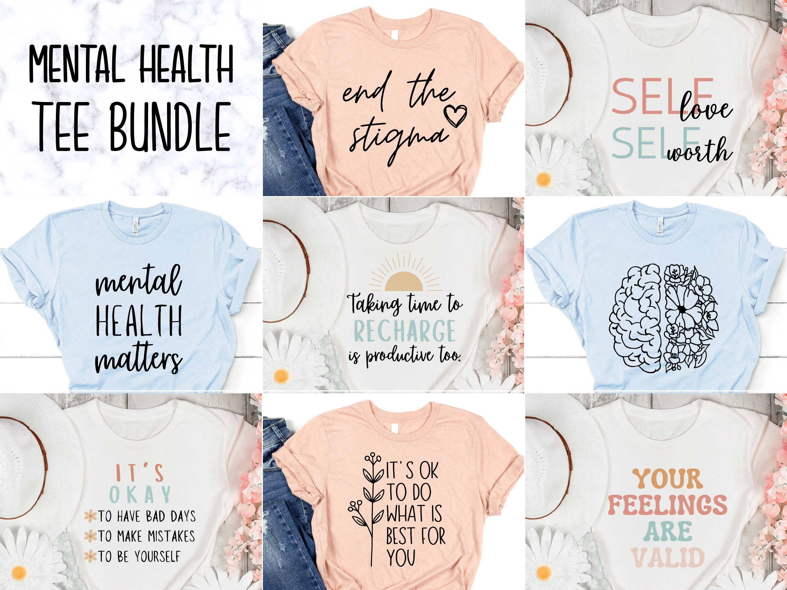Mental Health Svg Bundle Mental Health Awareness Bundle Svg - Etsy