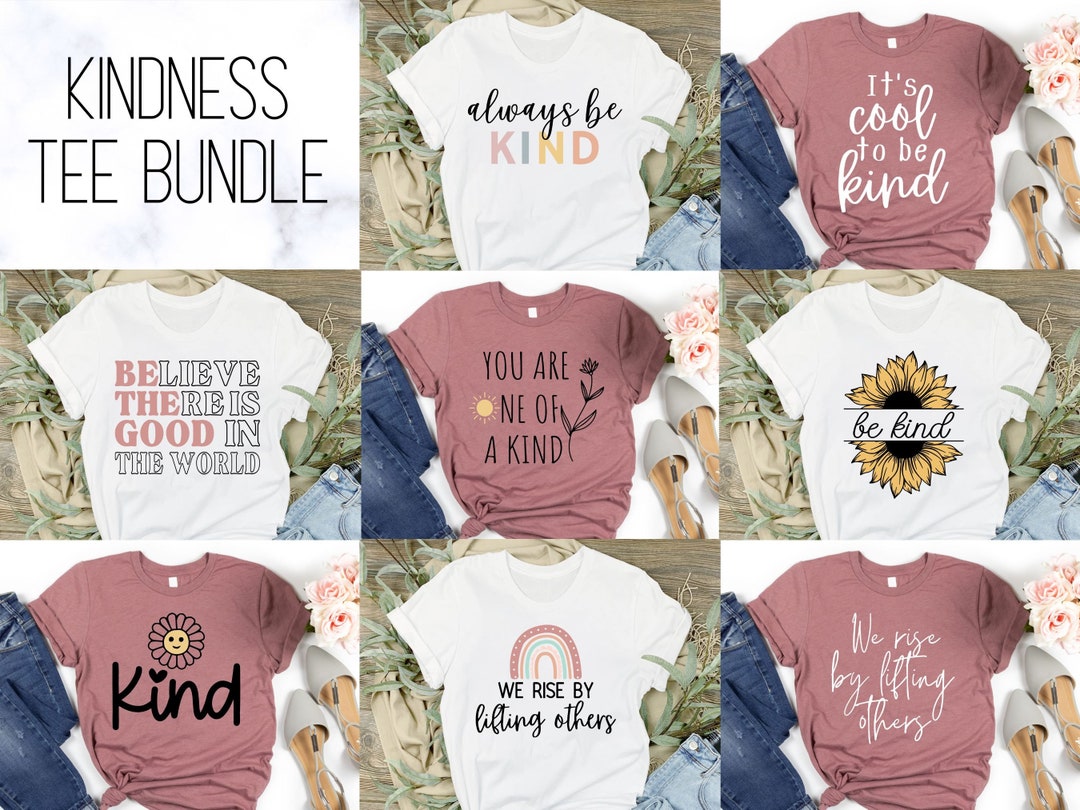 Kindness Svg Bundle, Be Kind Cut File for Cricut, Positive Vibes Shirt ...