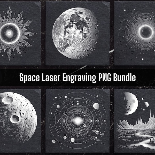 Space Laser Engraving png, Slate Coaster Engraved, CNC Projects, CNC Router Files, Glowforge files