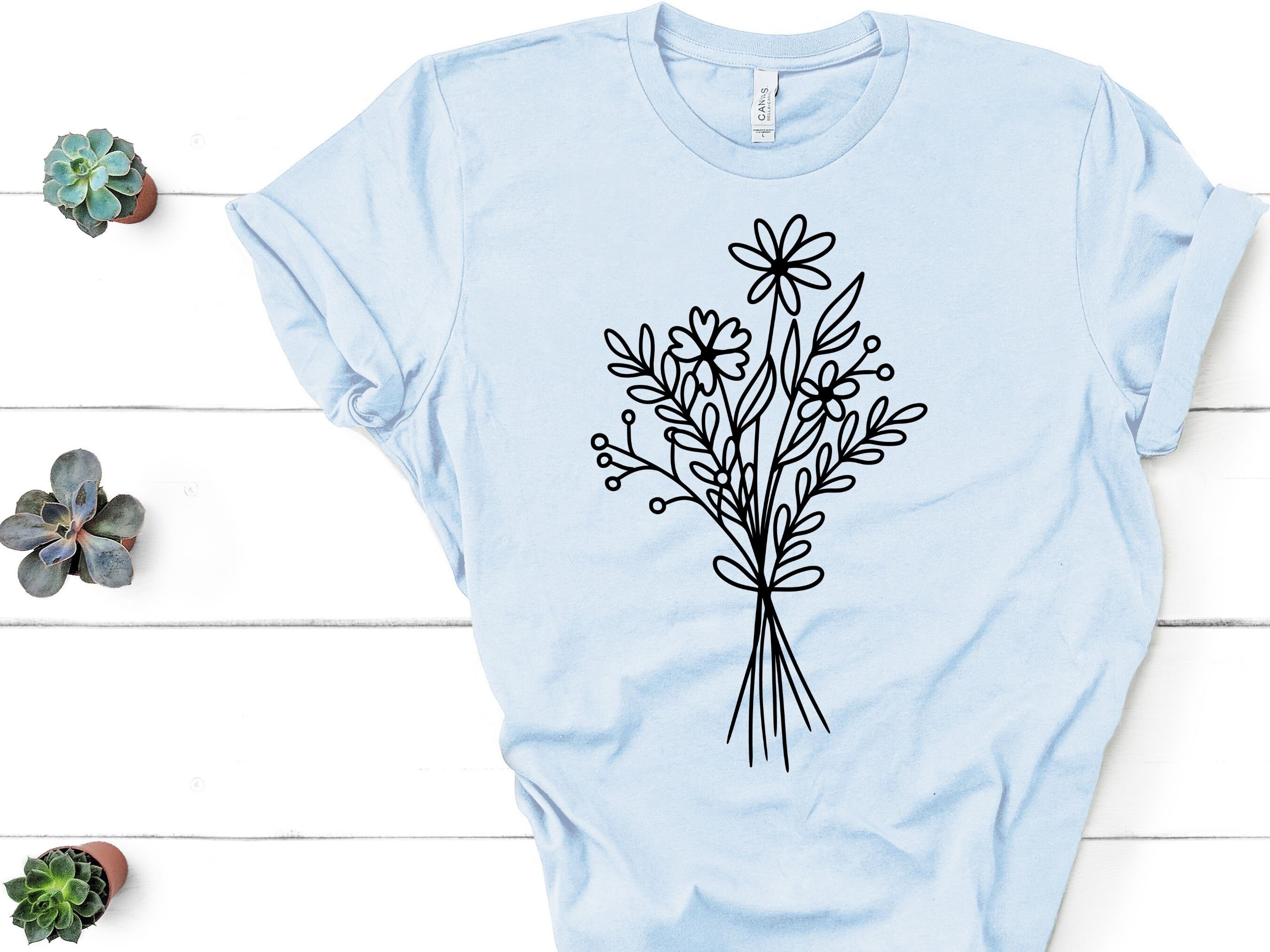 Spring Flowers SVG Bundle. T shirts Designs. (1246484)