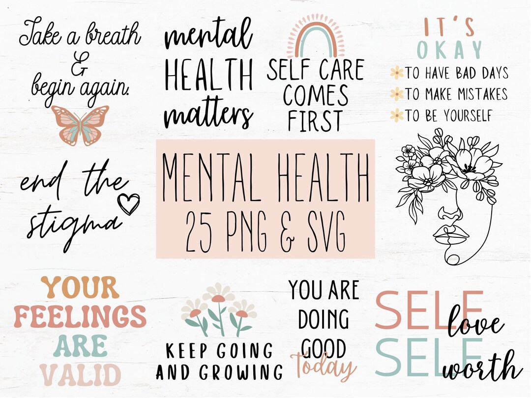 Mental Health Svg Bundle, Mental Health Awareness Bundle Svg ...