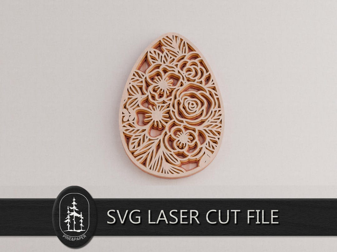 Mandala Easter Egg 3D Layered SVG DXF - 4 Layer Laser Cut File ...