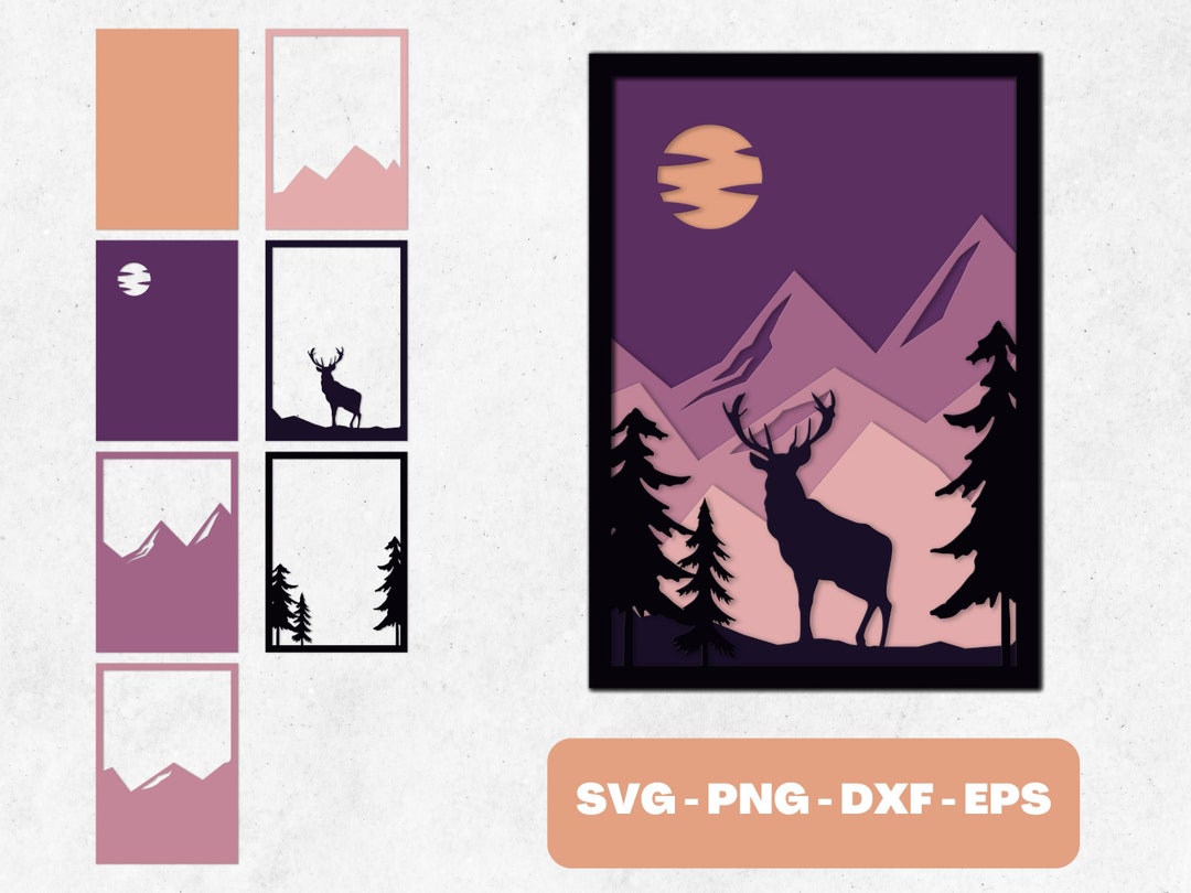 Deer Laser Cut File K40 Laser Cut Files Kcup Laser Cut File Etsy