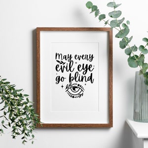 Evil Eye SVG, May Every Evil Eye Go Blind cut file for cricut, Greek evil eye design for shirts, evil eye clipart, png, dxf, eps image 4