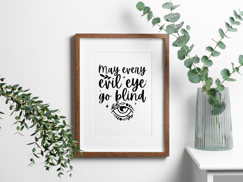 Evil Eye SVG, May Every Evil Eye Go Blind cut file for cricut, Greek evil eye design for shirts, evil eye clipart, png, dxf, eps image 4