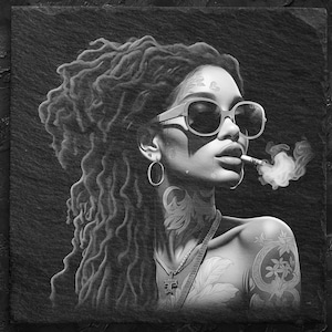 Weed Smoking Laser Engraving Png, Slate Coaster Engraved, CNC Projects ...