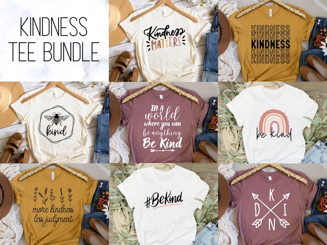 Kindness Svg Bundle, Be Kind Cut File for Cricut, Positive Vibes Shirt ...