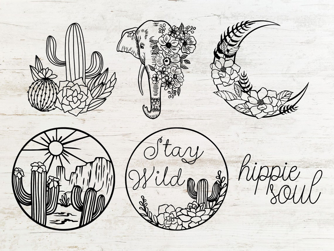 Boho SVG Bundle Bohemian Bundle Svg Popular Svg Bundle - Etsy