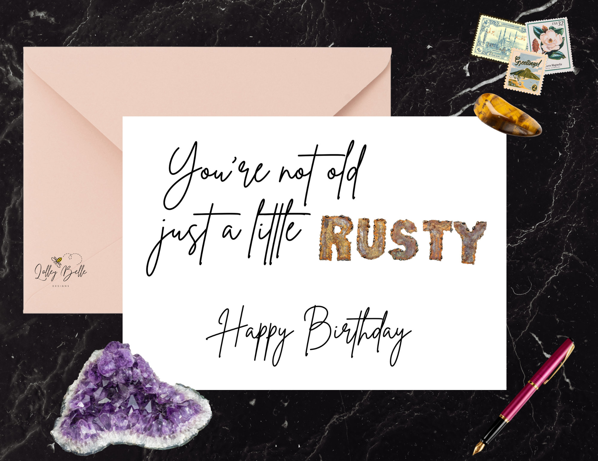 You’re Not Old Just a Little RUSTY Funny Printable Birthday Card - Etsy