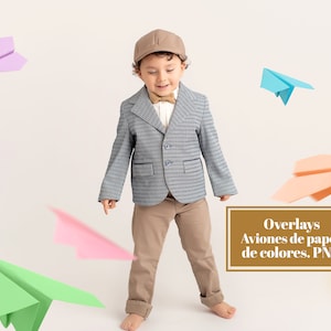 57 Paper Airplane Overlays in Light Colors PNG