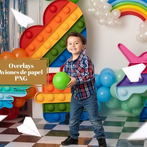 14 WHITE Paper Airplane Overlays in PNG