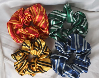 Satin Wizard House Scrunchies Harry Gift for HP lover Christmas gift for her stocking stuffer