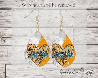 Western earring png | Southern  earring template | teardrop earring png | sublimation designs | sublimation teardrop earrings | bundle W1