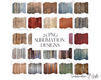 May include: 25 digital designs of various wood textures in a distressed, rustic style. The designs are perfect for sublimation projects.