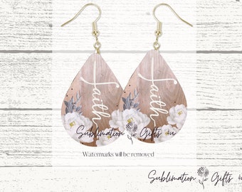 Faith Earring PNG | Western Earring Template | teardrop earring png | sublimation earrings | sublimation teardrop earrings | sublimation png