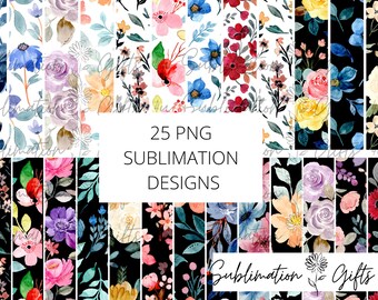 Watercolors Floral Key Fob Wristlet Bundle, Key fob png sublimation design, flowers key fob graphics,keychain wristlet sublimation design