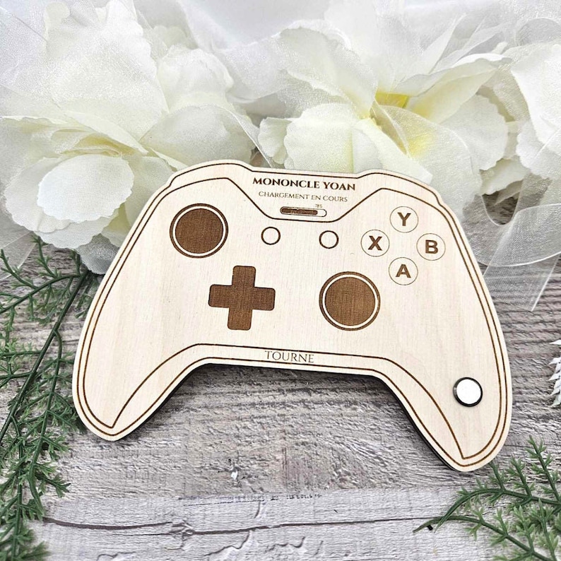 Announcement wooden XBOX controller request for sponsor Sponsor level unlocked, Do you accept your new mission pregnancy/birth souvenir image 2