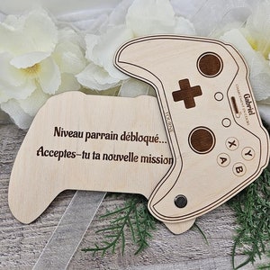 Announcement wooden XBOX controller request for sponsor Sponsor level unlocked, Do you accept your new mission pregnancy/birth souvenir image 1