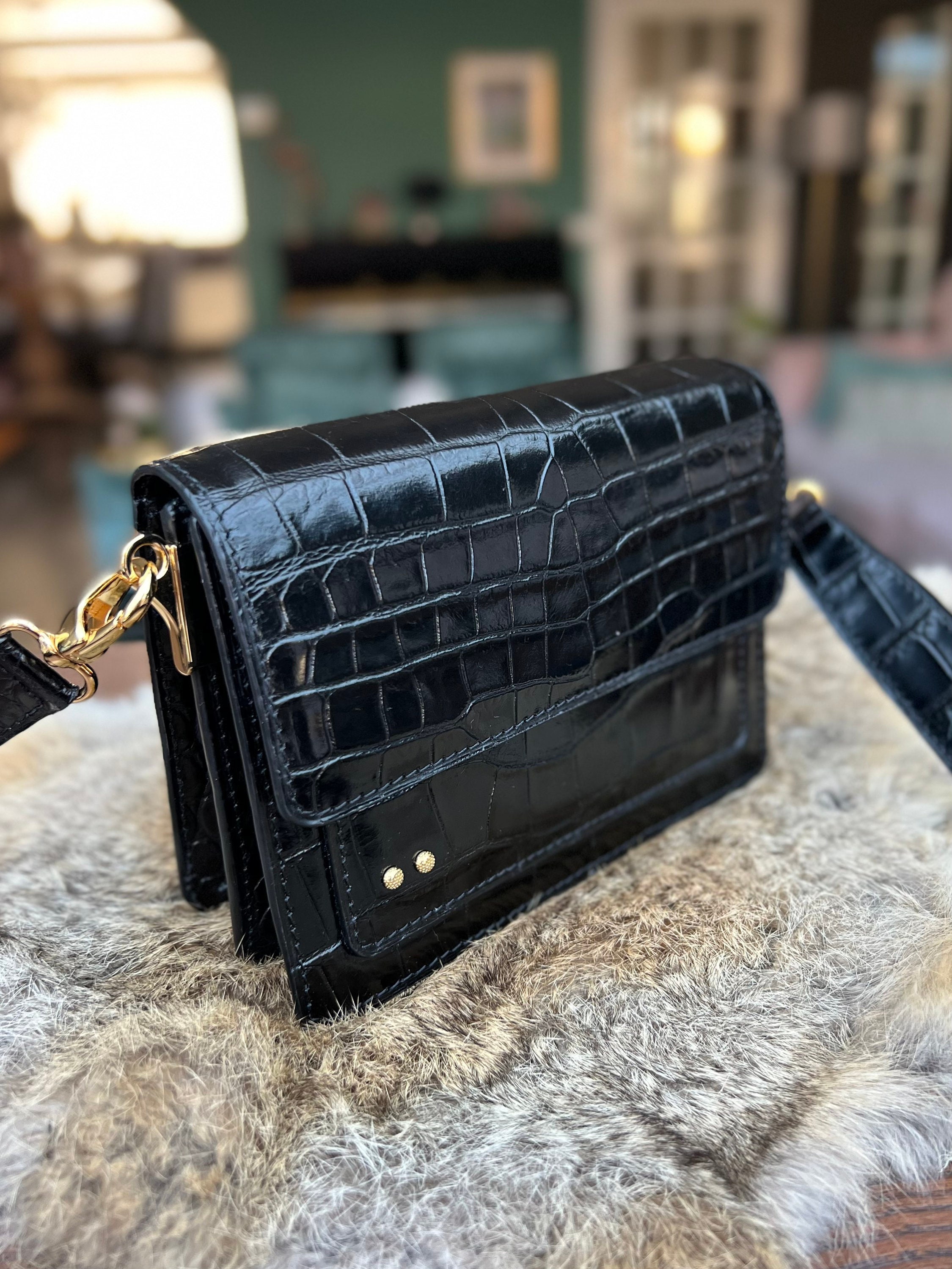 Elegant Black Gift Bag With Black Cords and Ribbon 10-1/2 X 7-3/4 X 3-1/2  for Gift Gifting, Birthdays, Wedding 