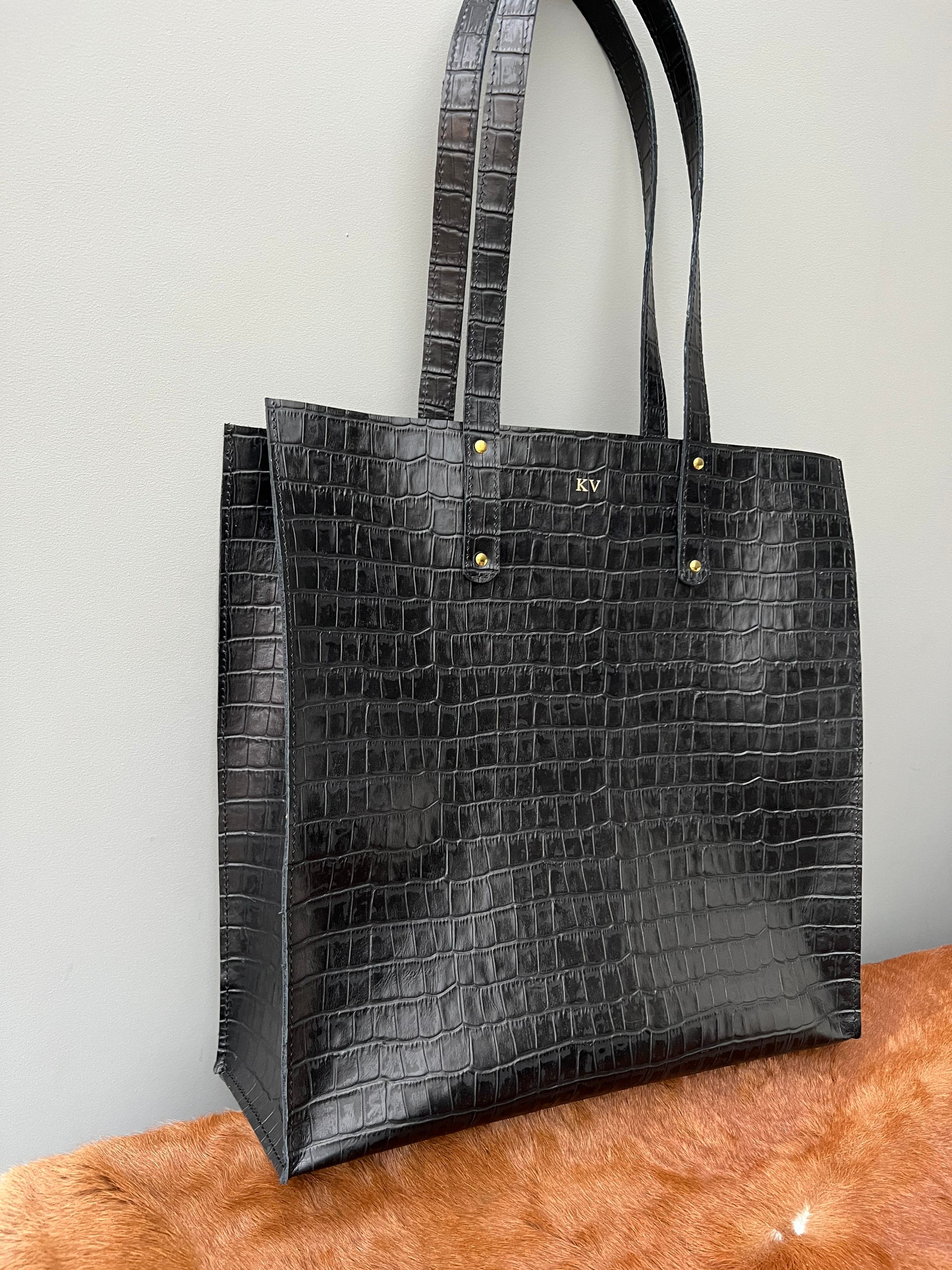Croco bag zwart hot sale