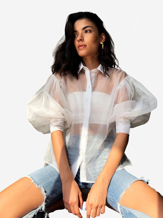High low top sheer top