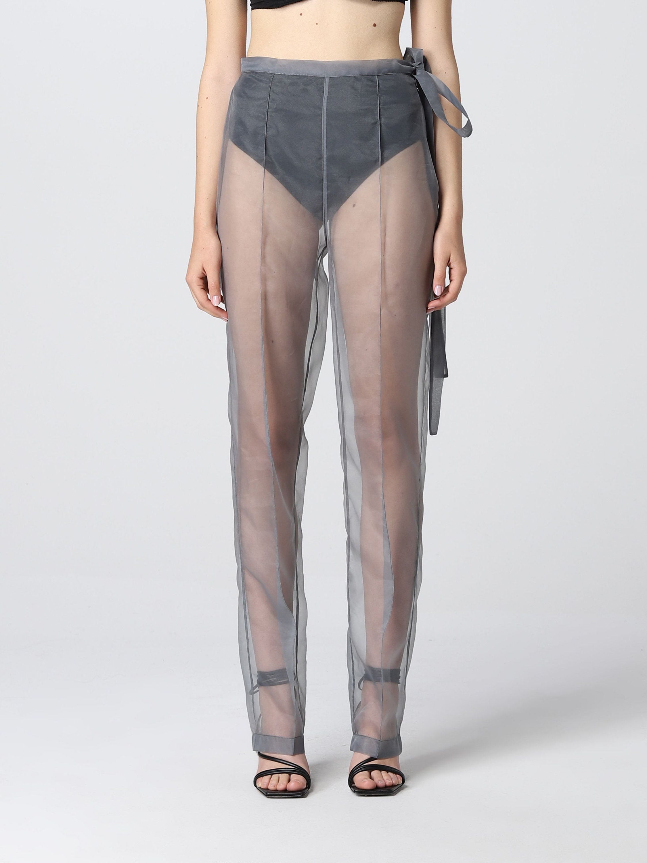 Diamond Mesh Transparent Pants - Elegans Style