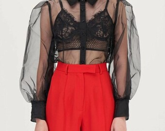 Sheer See Thru Shirt - Etsy
