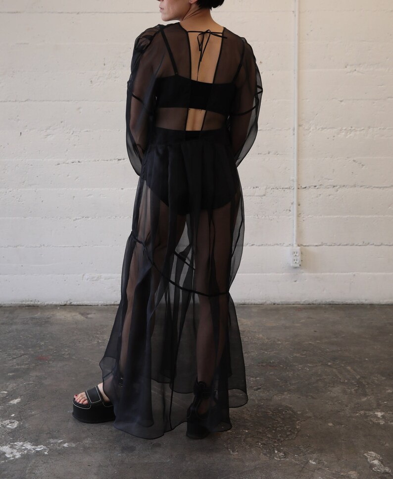 Black Organza Dress Sheer Dress Mesh Dress Overlay Dress Etsy — free download