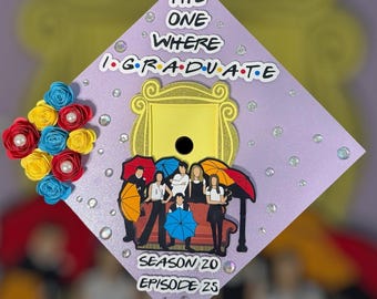 The One Where I Graduate, Friends graduation cap topper, cap topper, graduate cap, graduation, grad accesories