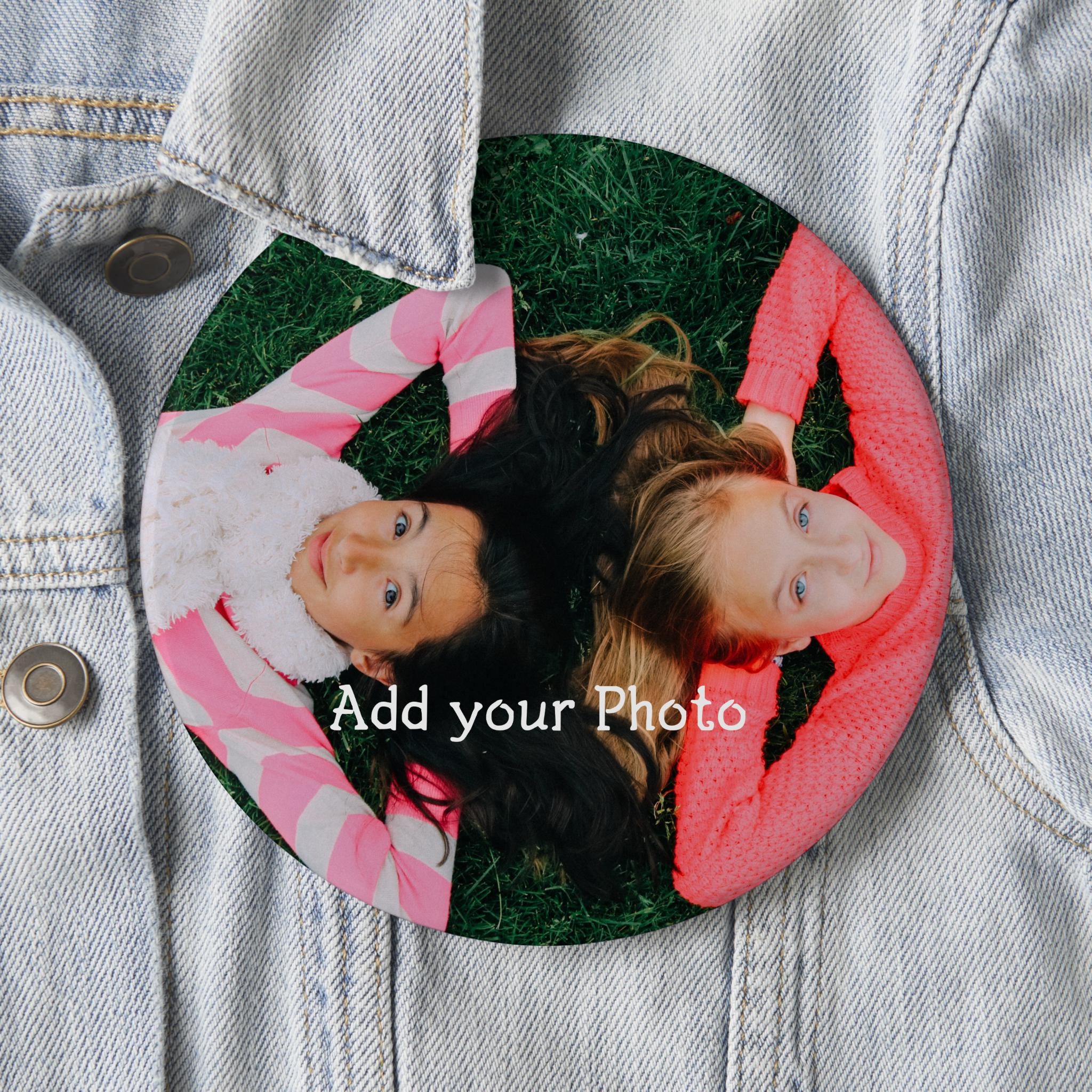 Huge Custom Photo Pinback Button: Colossal Badge With Optional Easel, 6 ...