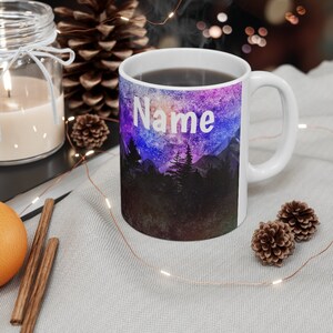 Mountain Silhouette Ceramic Coffee Mug 11oz - Coffee Tea Hot Cocoa, Hot Chocolate